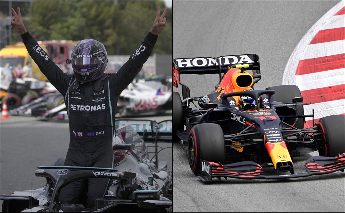 Lewis Hamilton gana el GP de España; Checo Pérez termina quinto
