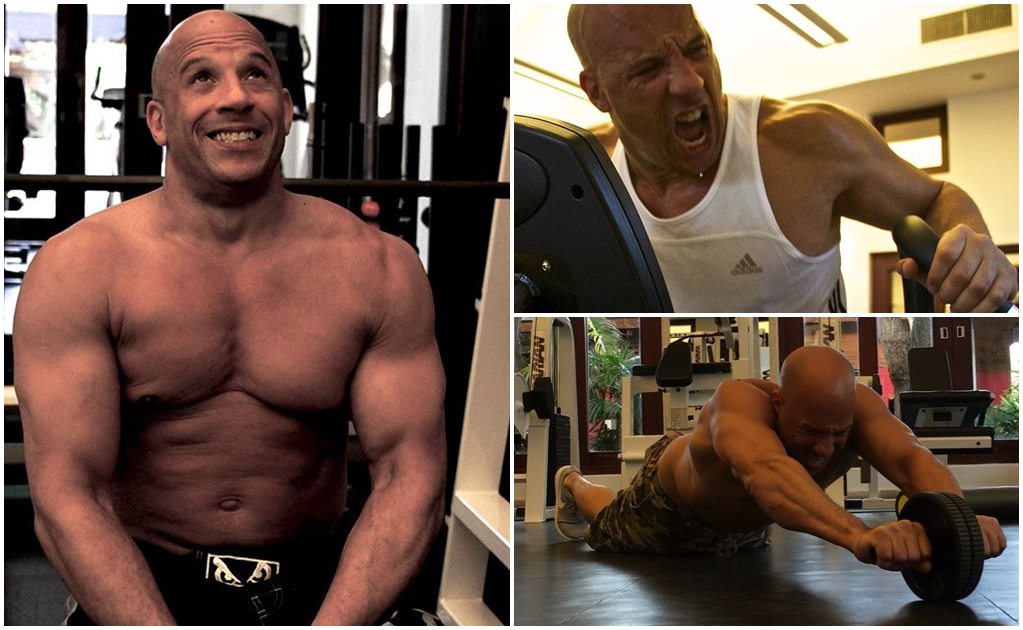 Adiós panza, Vin Diesel presume músculos