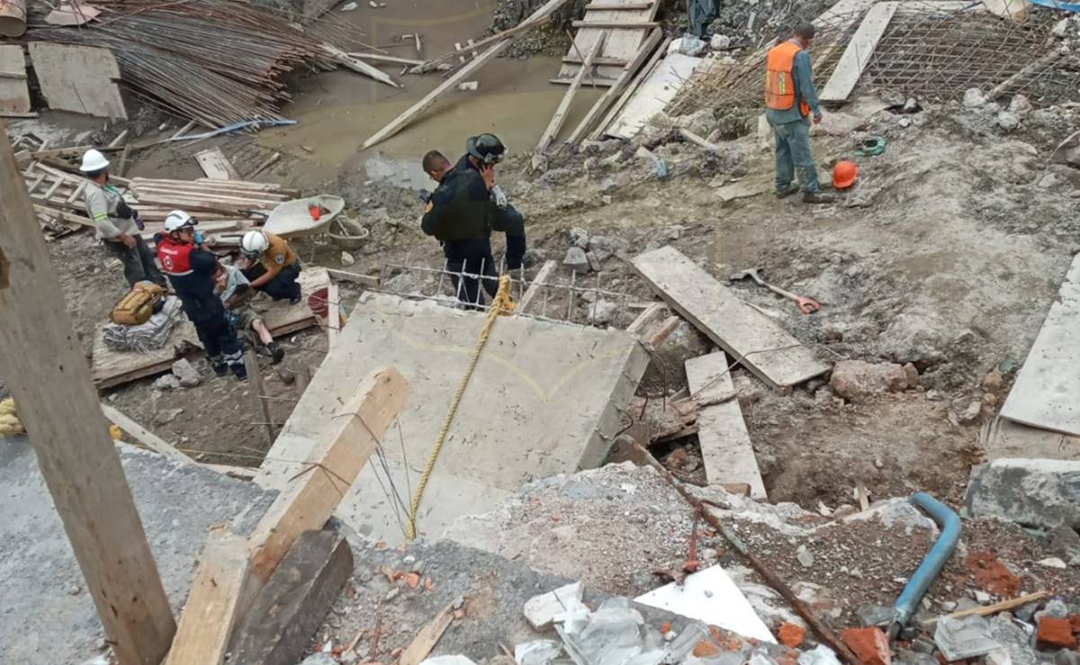 Colapsa barda de obra en la Cuauhtémoc; reportan dos lesionados