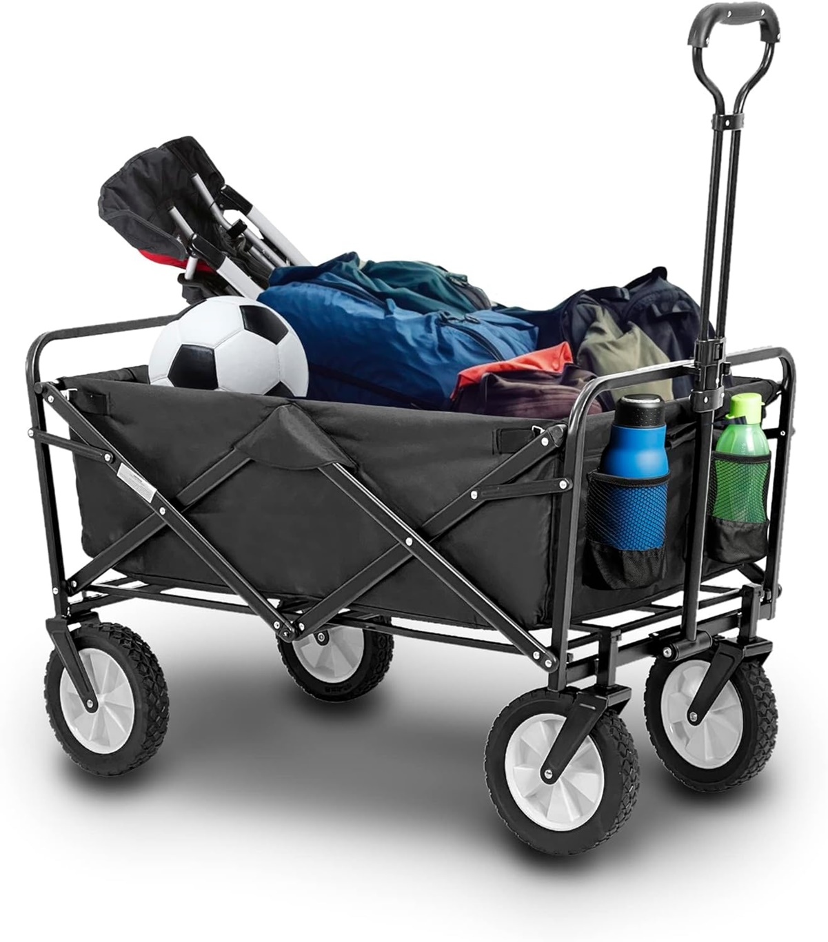 Hikeo Carrito Plegable para Exteriores Tipo Wagon Ruedas 360°
