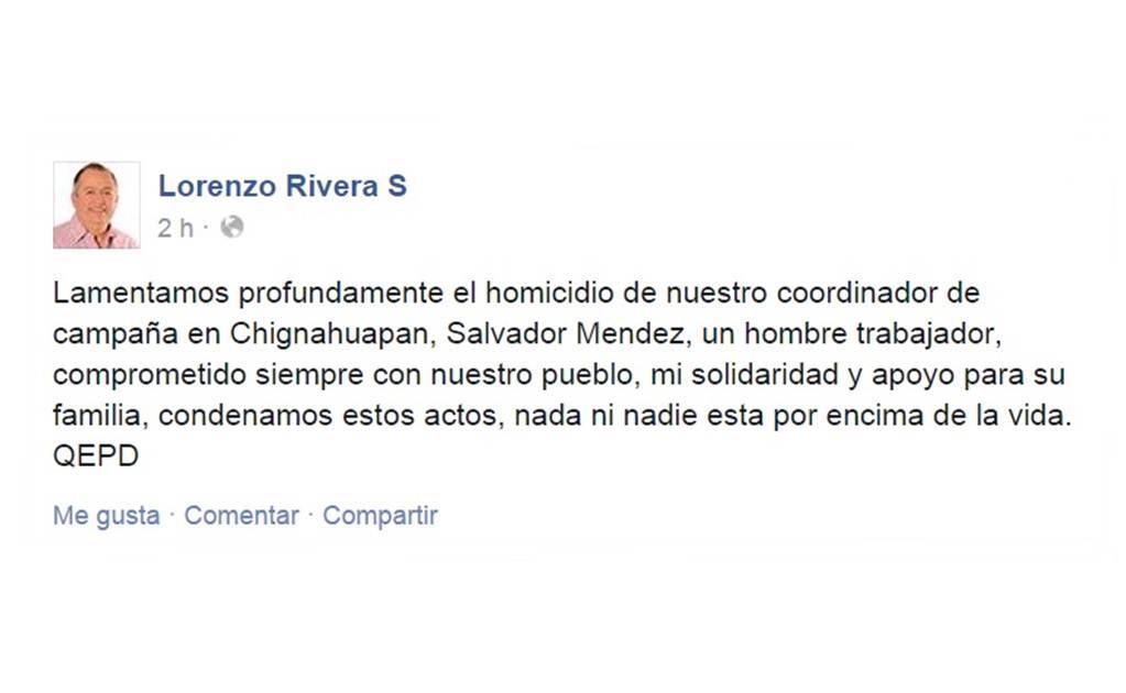 Asesinan a regidor en Chignahuapan, Puebla
