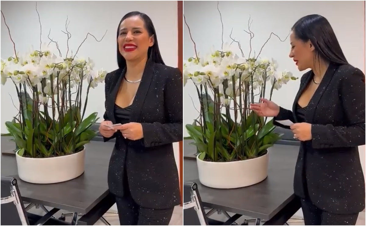 Sandra Cuevas recibe arreglo de orquídeas de… ¿Adrián Rubalcava?: "el príncipe que siempre soñé"