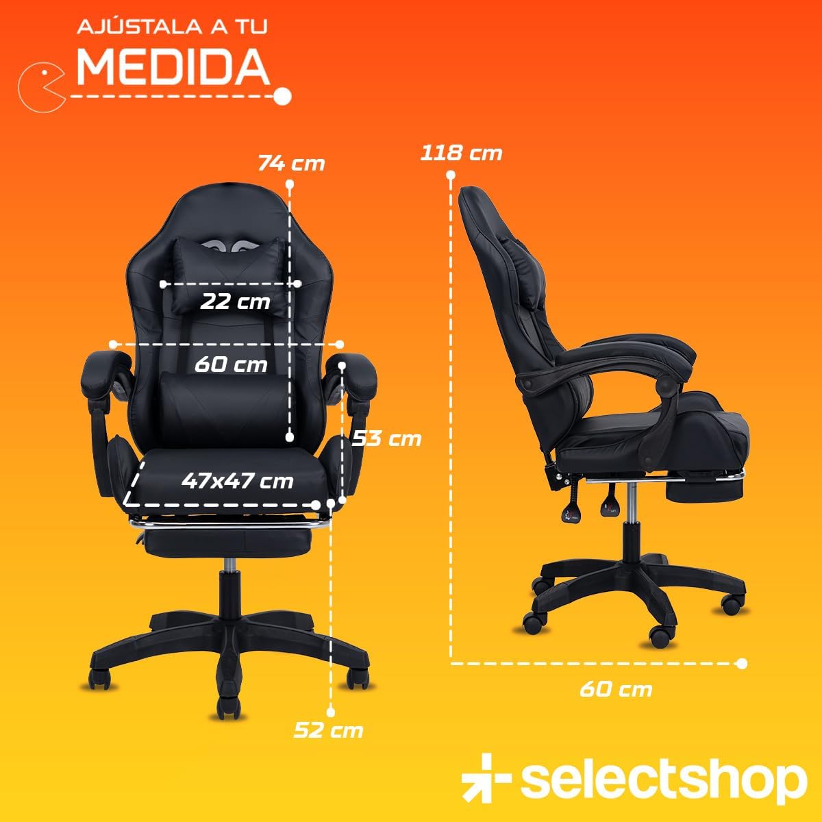 SELECTSHOP Silla Gamer Reclinable - Foto 4