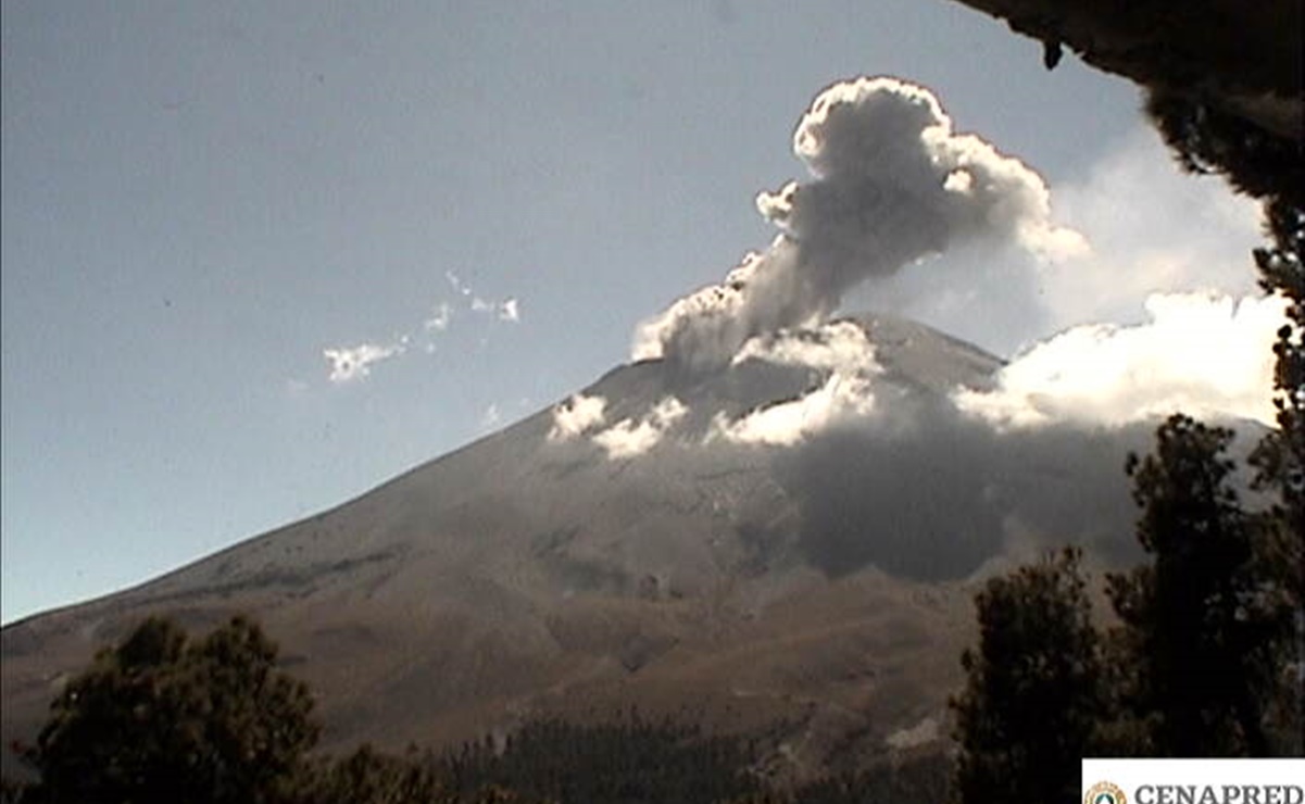 Popocatépetl emite 183 exhalaciones en las últimas 24 horas