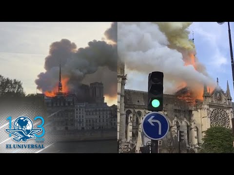 Reportan incendio en catedral de Notre Dame de París