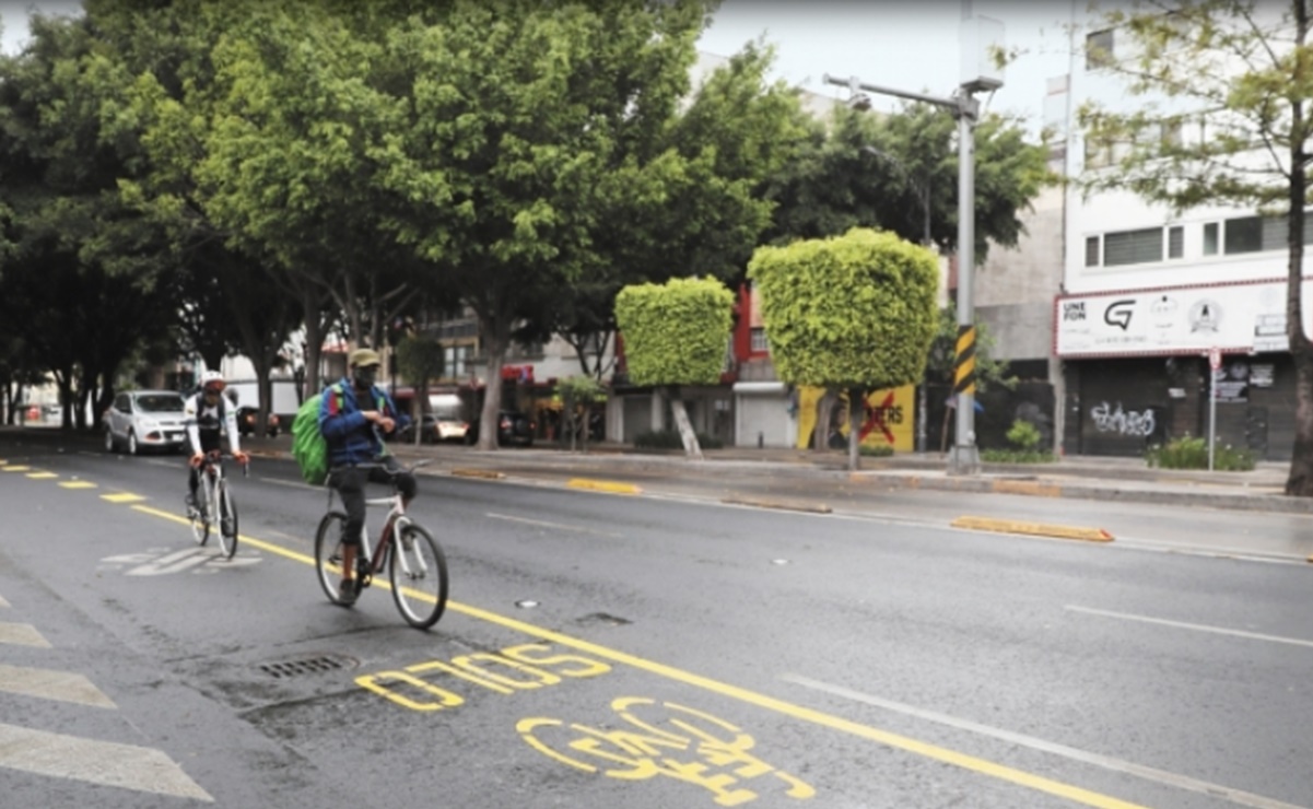 CDMX analiza mantener ciclovías emergentes para disminuir aglomeraciones en transporte público