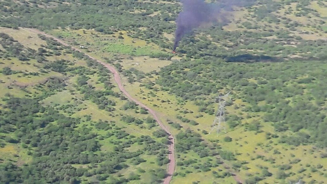 Se desploma helicóptero de PGJ-Michoacán en La Huacana