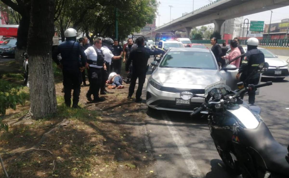 Policías de Edomex hieren a ladrón y frustran robo en carriles centrales de Periférico 