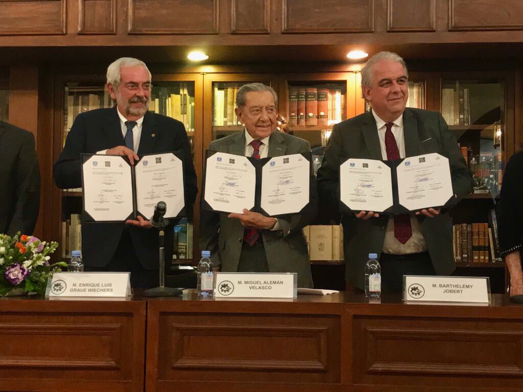UNAM, La Sorbona y Fundación, crean cátedra Miguel Alemán Valdés