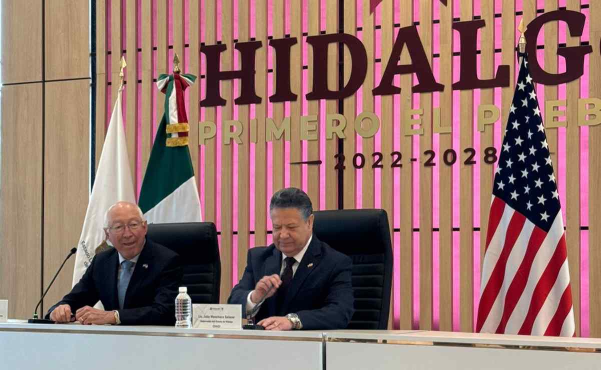 Programa eTrace permite rastreo de armas, asegura embajador de Estados Unidos en reunión con gobernador de Hidalgo