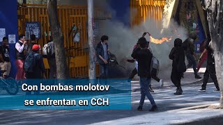 Encapuchados irrumpen en CCH Azcapotzalco 