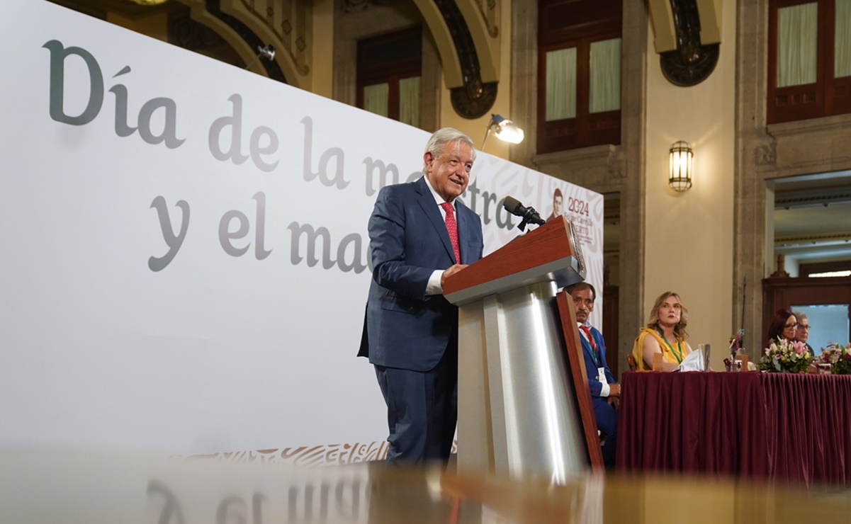 AMLO agradece apoyo del magisterio nacional; "son parte del proceso de transformación en el país", dice