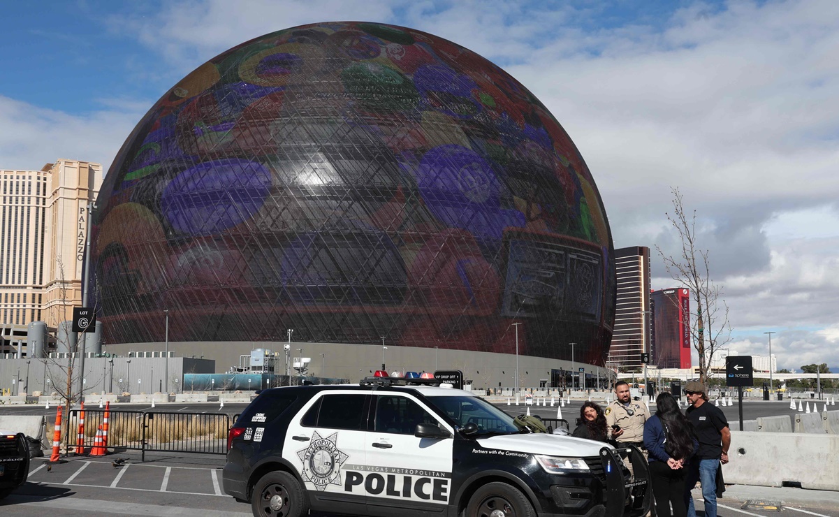 Super Bowl LVIII: Detienen a sujeto por escalar The Sphere de Las Vegas
