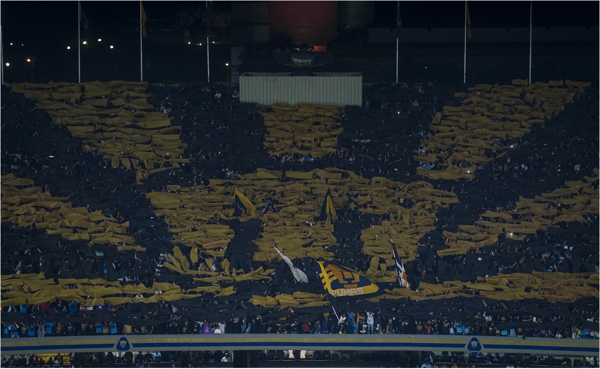 Así fue el espectacular mosaico de La Rebel previo al Pumas vs América