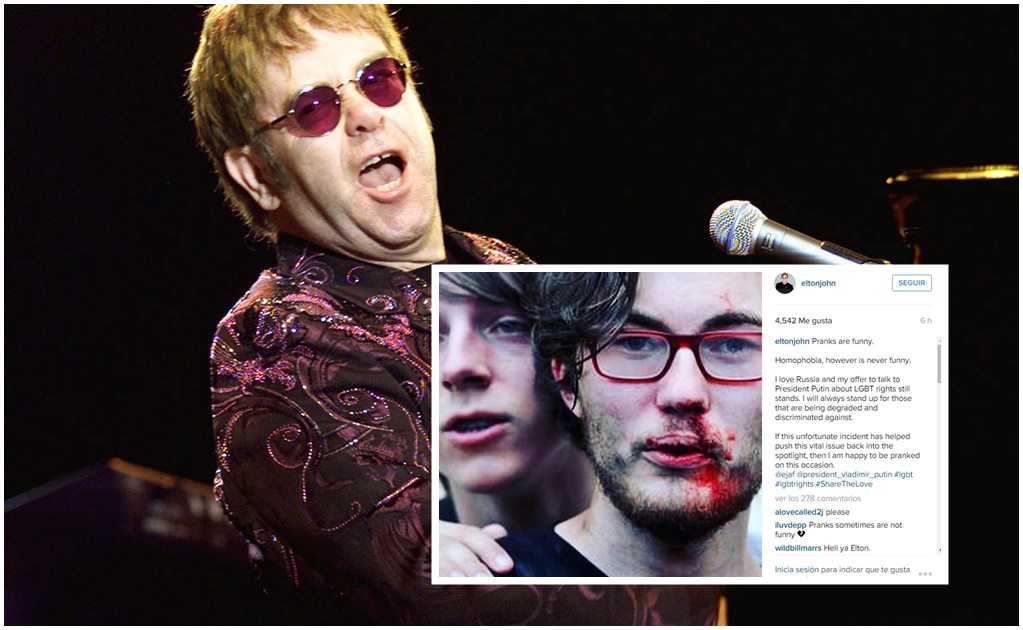 Elton John: Las bromas son divertidas, la homofobia no