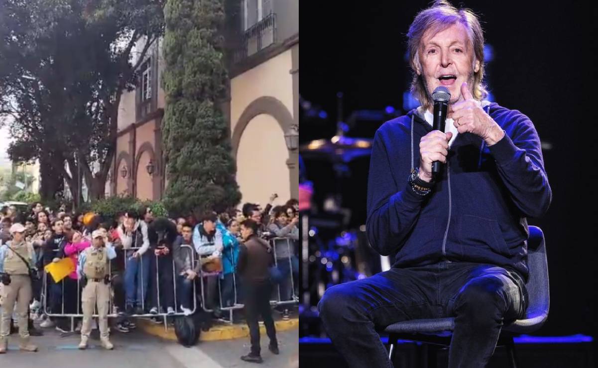 Fans de Paul McCartney le llevan serenata, horas antes del primer concierto en México