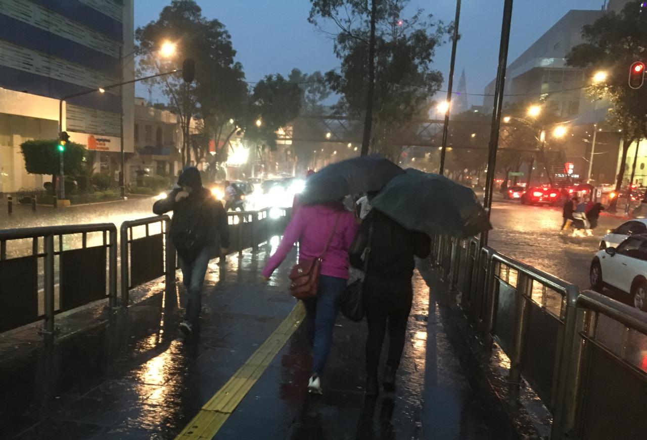 Se registra lluvia en al menos 4 alcaldías de la CDMX
