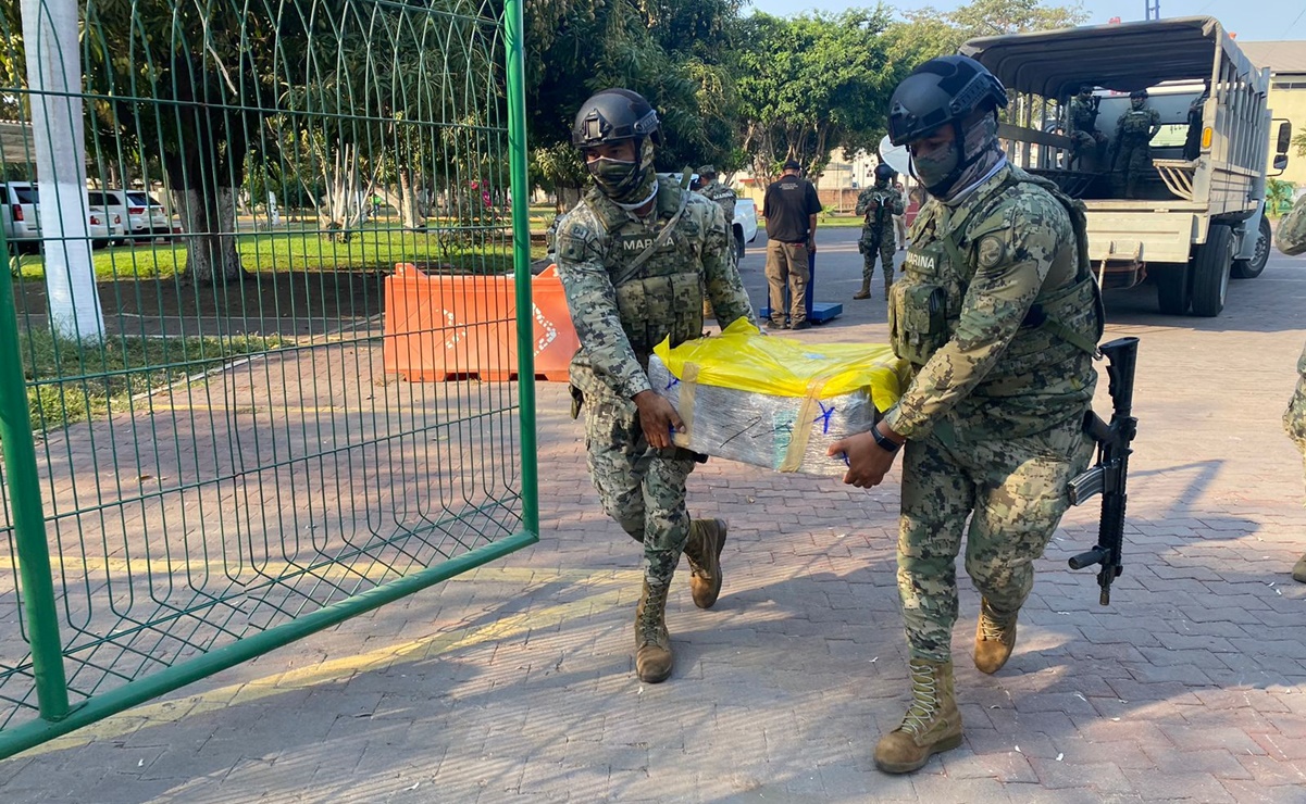 Marina asegura 100 kilos de cocaína en el puerto de Manzanillo, Colima  