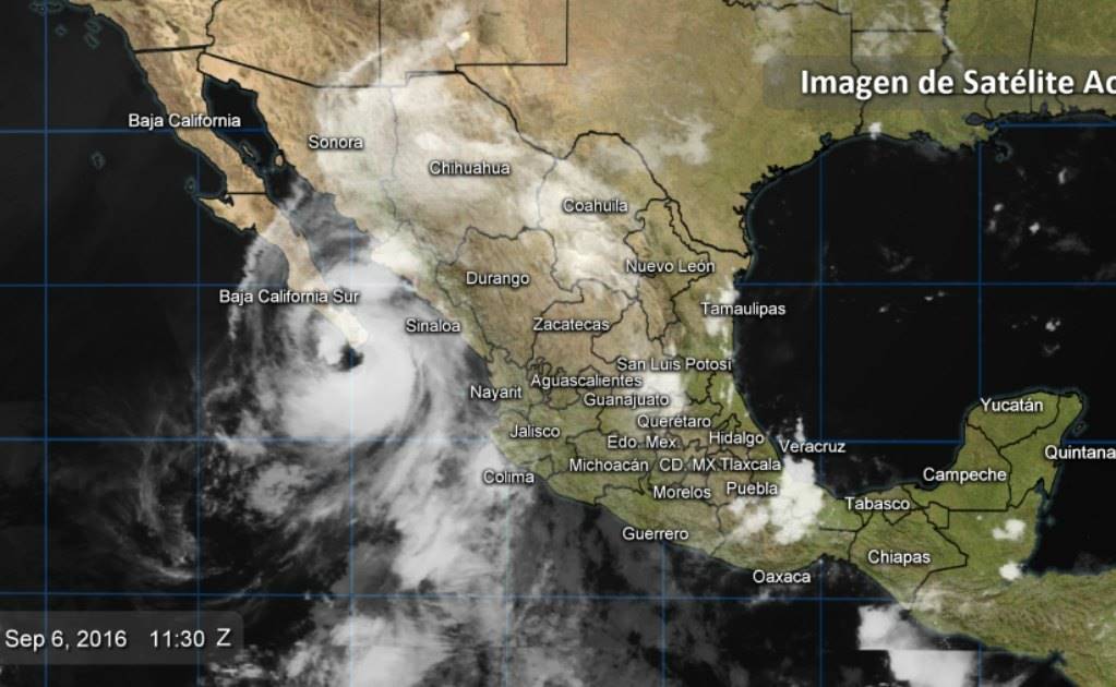El ojo del huracán "Newton" se localiza en el sur de BCS