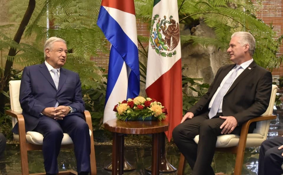 Con mambo, trova y danzón, AMLO come en privado con Díaz-Canel, presidente de Cuba