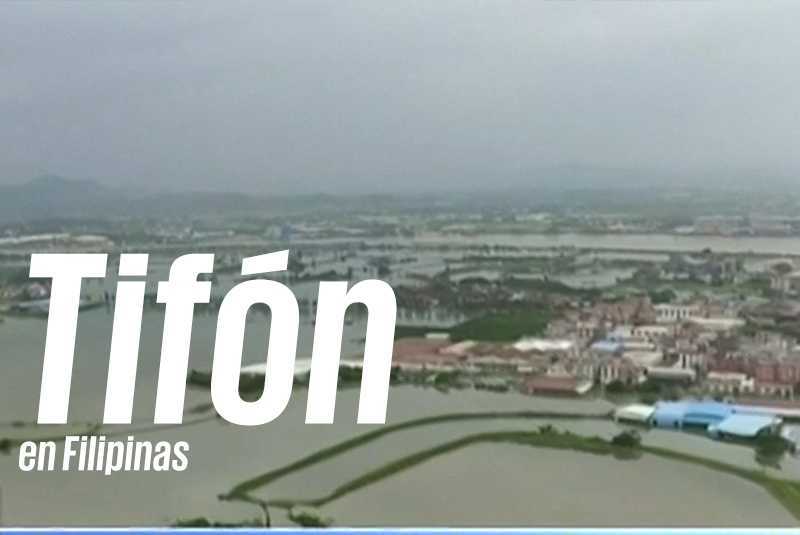 Temen 100 muertos por tifón en Filipinas