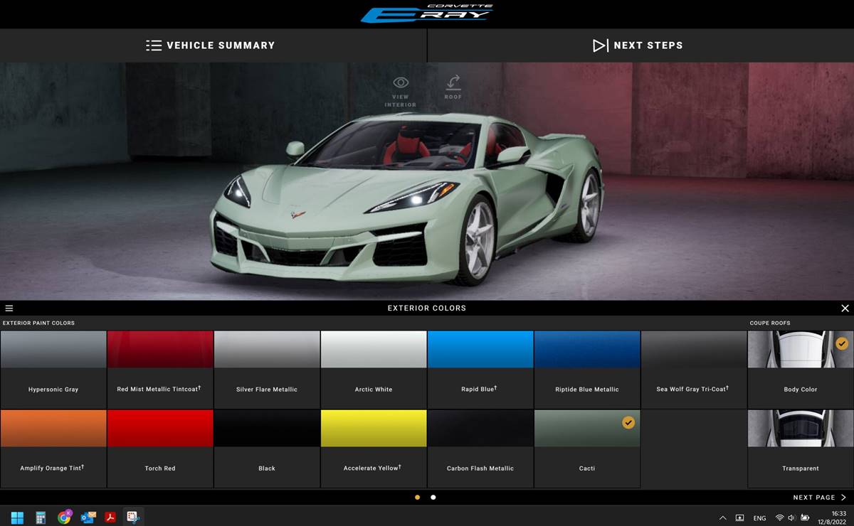 Spoiler: El Corvette E-Ray Hybrid 2024 se filtra accidentalmente en Chevy Configurator