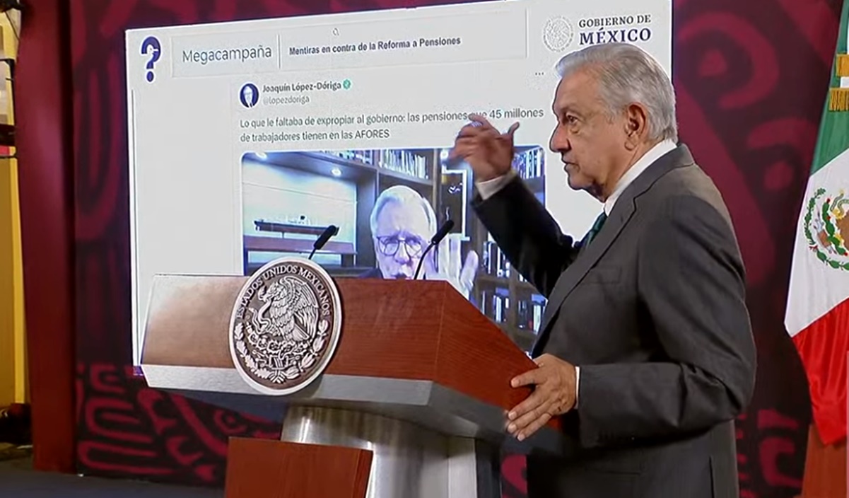 AMLO: “una mentira colectiva” que digan que se quiere expropiar las pensiones