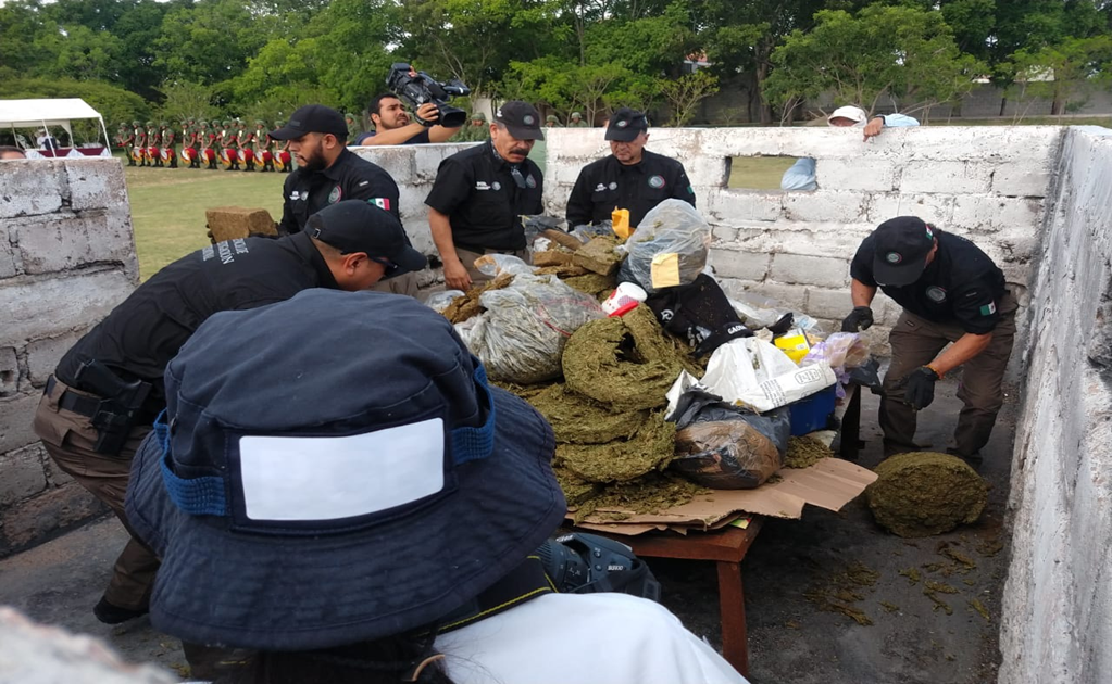 Queman más de 100 kilos de droga en Chiapas