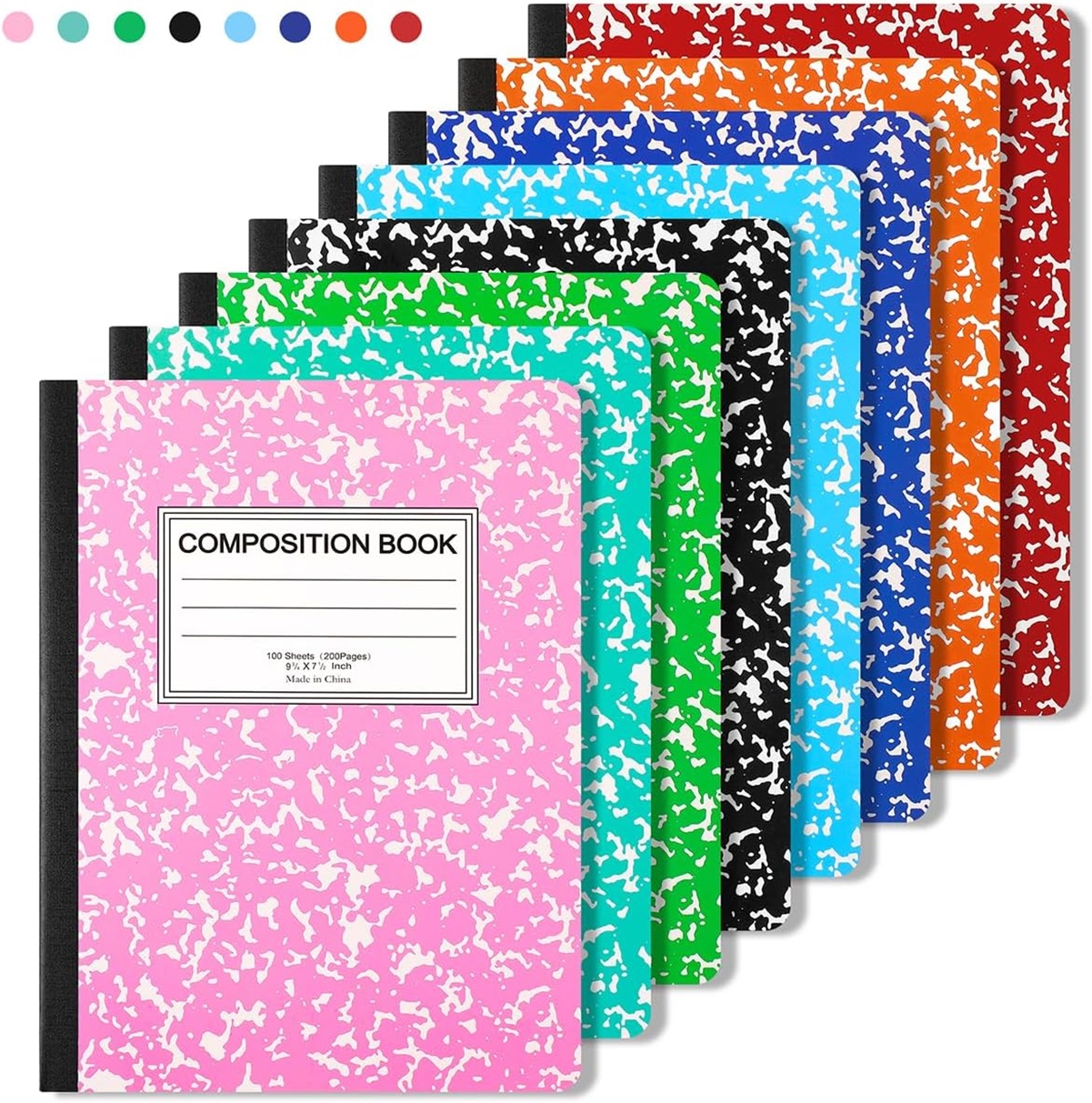 Lekou 8PCS B5 Línea Horizontal Cuaderno, 100 Hojas