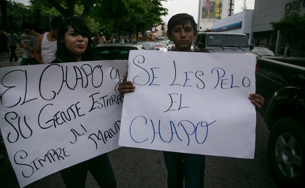 Marchan en Culiacán tras fuga de "El Chapo"