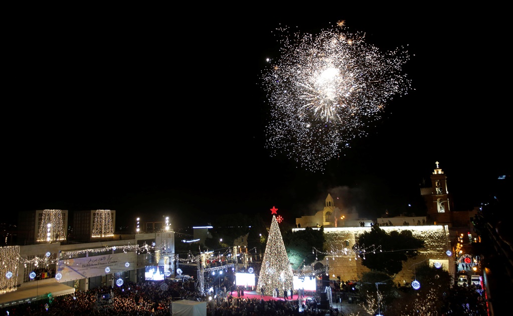 Christmas cheer at Jesus's traditional birthplace of Bethlehem