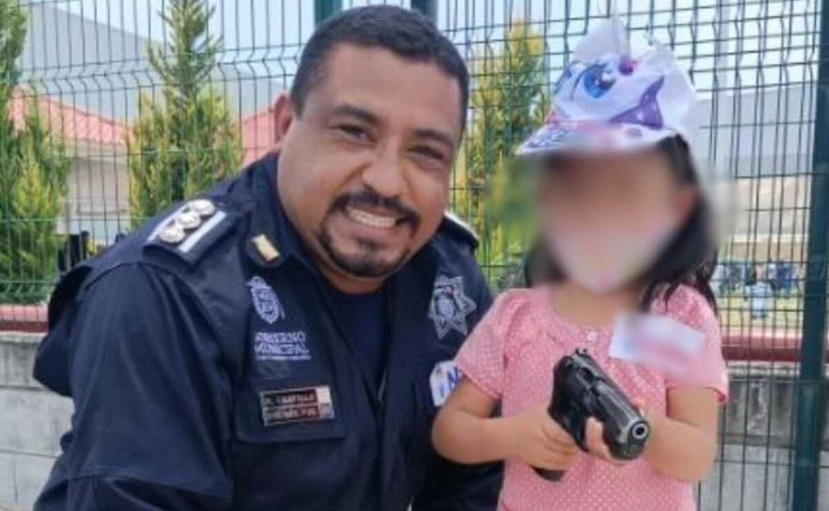 Critican a jefe policíaco de Cuautlancingo por prestar arma a niña de cinco años