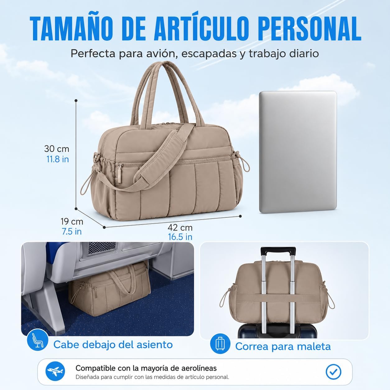 Bolsa Deportiva Impermeable con Compartimento para Ropa Mojada - Foto 2