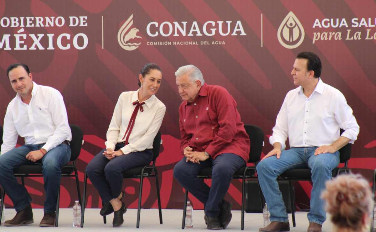 AMLO y Claudia Sheinbaum supervisan proyecto de Agua Saludable en la Laguna