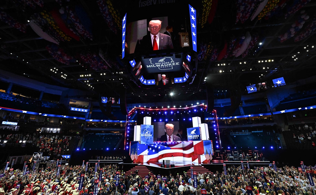 FOTOS: Así fue la breve reaparición de Donald Trump en la Convención Republicana tras su atentado