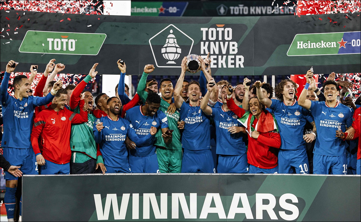 El PSV de Érick Gutiérrez se proclama bicampeón de la Copa de los Países Bajos 