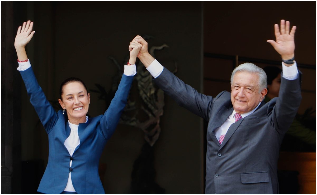 Claudia Sheinbaum y AMLO se encuentran en Palacio Nacional; inician trabajos de transición