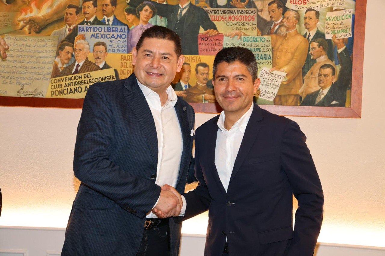 Alejandro Armenta y Eduardo Rivera se reúnen tras los resultados del 2 de junio