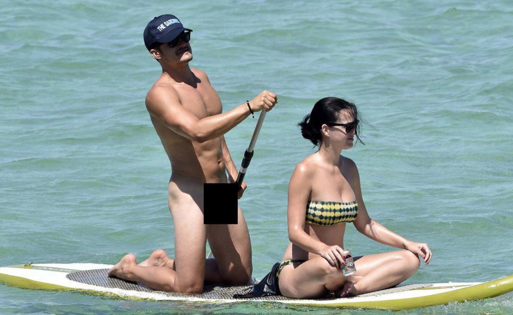Publican fotos de Orlando Bloom desnudo junto a Katy Perry