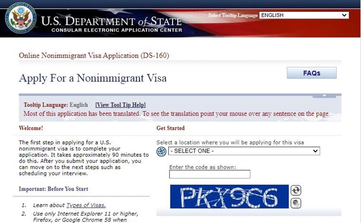 Solicitud DS-160 para visa americana: ¿cómo llenarla, dónde está, tiene costo?