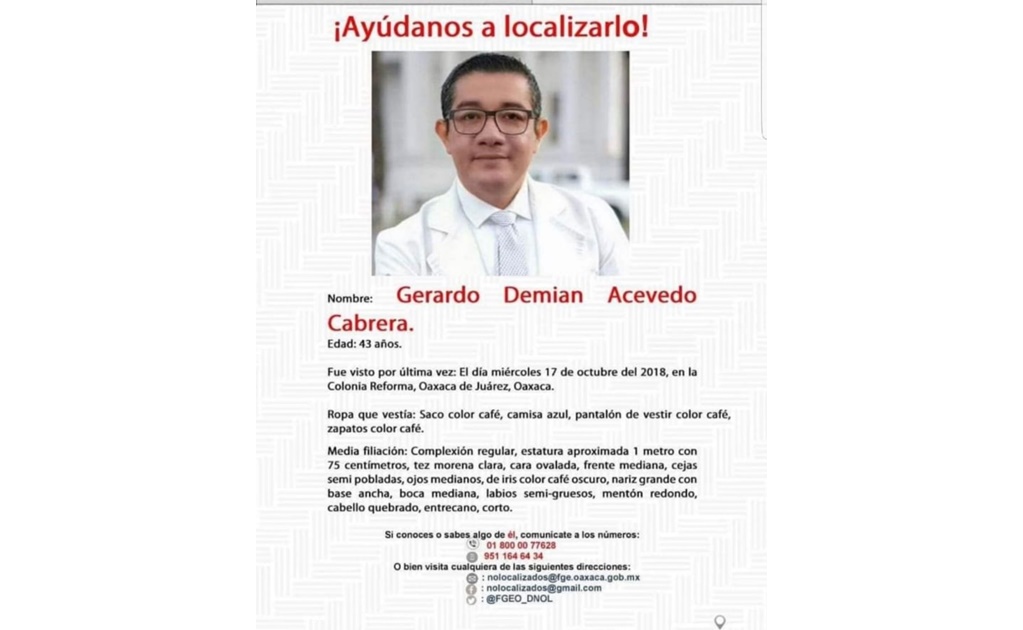 Desaparece médico en la capital de Oaxaca