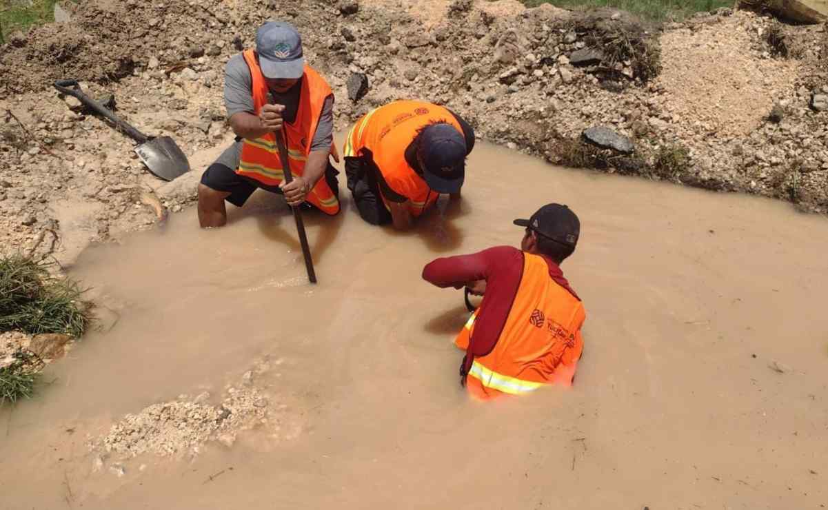 Fuga de agua deja sin el líquido a 30 colonias de Mérida