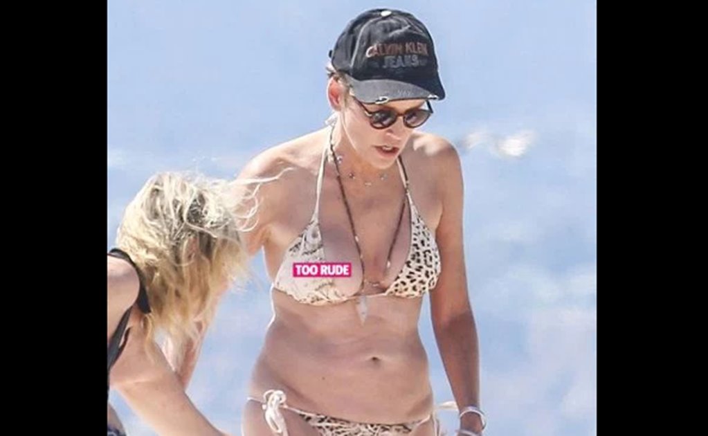 Sharon Stone sufre "accidente" con su bikini
