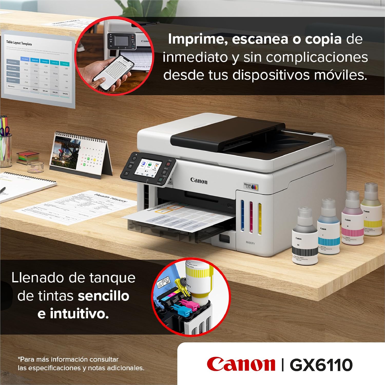 Canon Multifuncional MAXIFY GX6110 - Foto 4