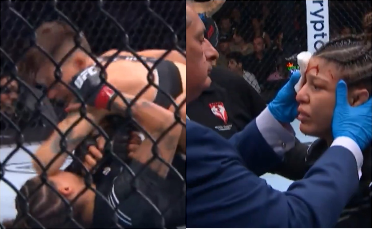 VIDEO: Combate Femenil en la UFC es detenido por una terrible herida en el rostro