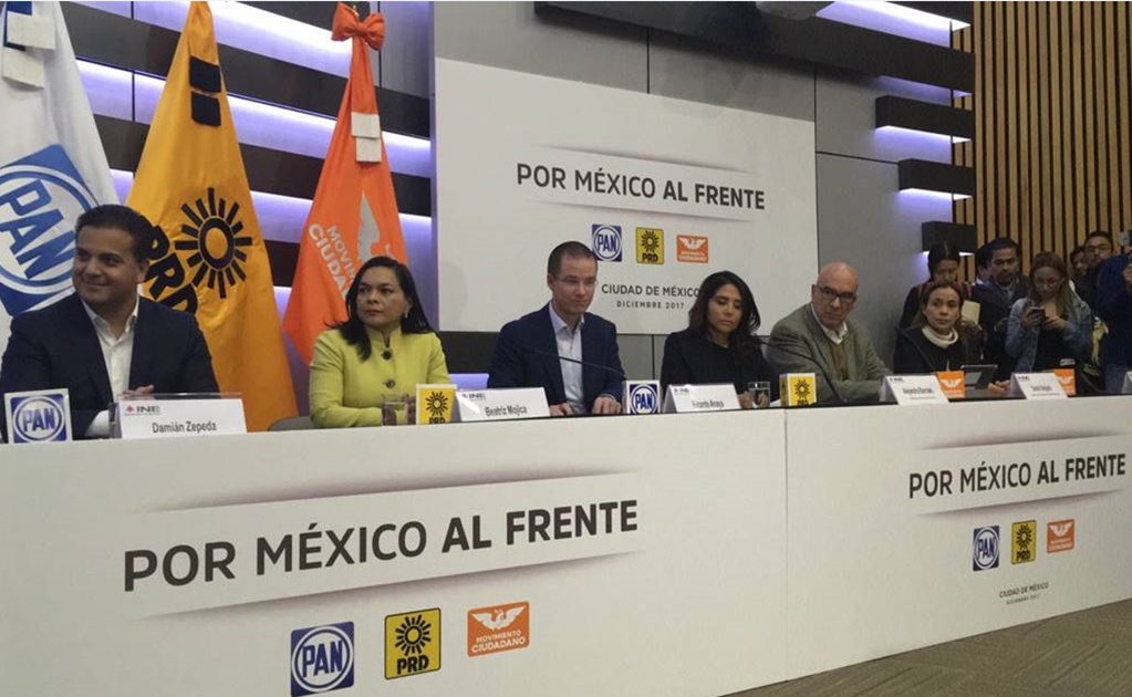 PAN, PRD y MC registran la coalición "Por México al Frente"