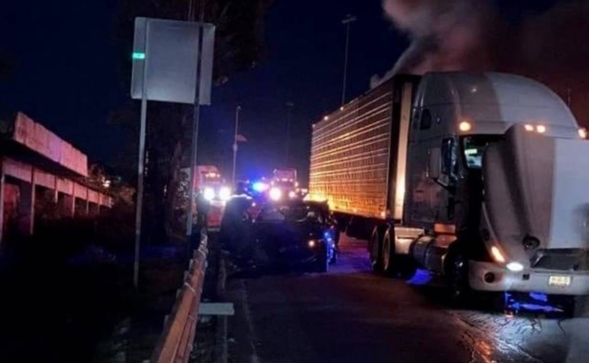 Otra vez en la México–Querétaro: tráiler se queda sin frenos; hay un muerto