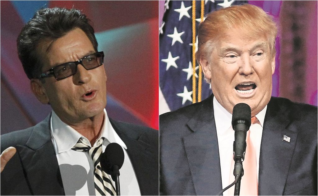 Charlie Sheen llama "charlatán" a Donald Trump