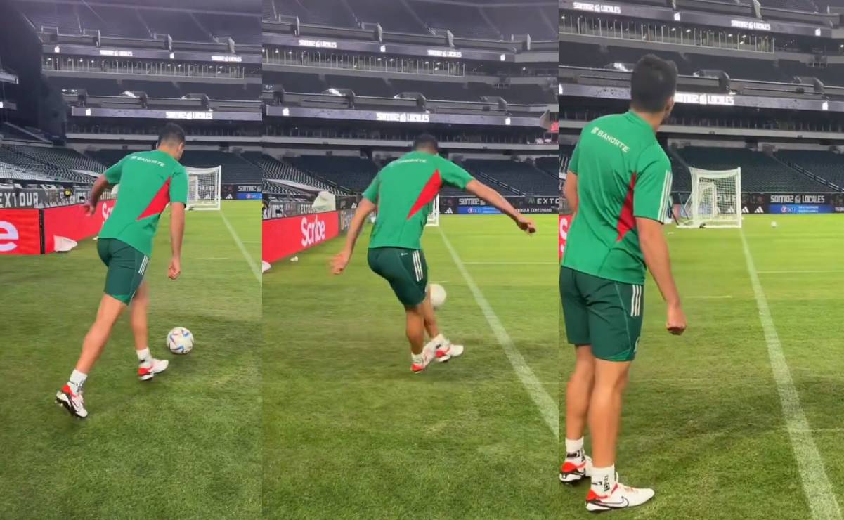 ¿Va a ser el titular? Raúl Jiménez metió un golazo de rabona antes del México vs Alemania