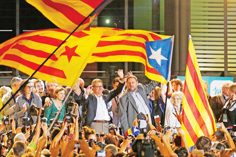 Los independentistas ganan en Cataluña